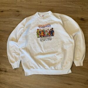 Vintage 1980s Belton Say No to Drugs Sweatshirt Graphic Crewneck Pullover - XXL